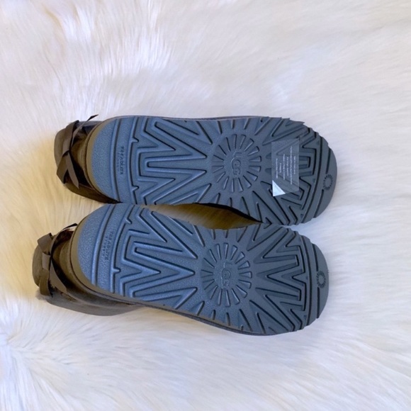 UGG Grey Mini Bailey Bow II Boots - Picture 5 of 6